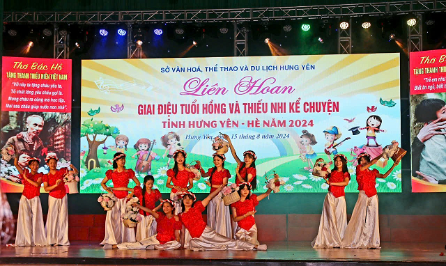 Liên hoan Giai điệu tuổi hồng và Thiếu nhi kể chuyện tỉnh Hưng Yên hè năm 2024