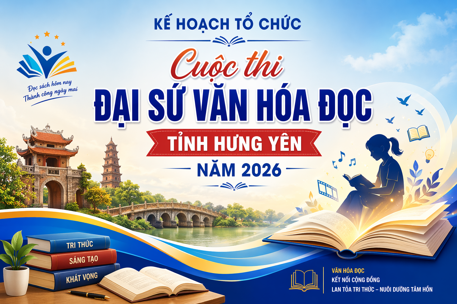 Kế hoạch phối hợp tổ chức Cuộc thi Đại sứ Văn hóa đọc tỉnh Hưng Yên năm 2026