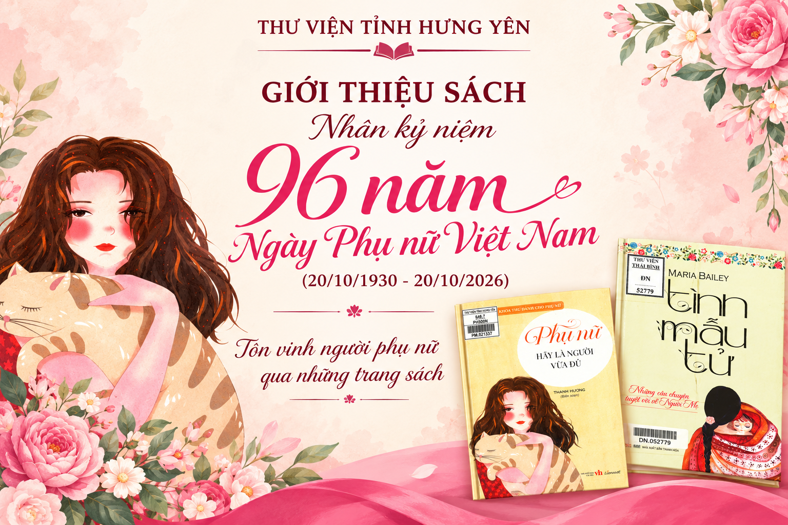 Giới thiệu sách nhân kỷ niệm 96 năm ngày Phụ nữ Việt Nam  (20/10/1930 - 20/10/2026)